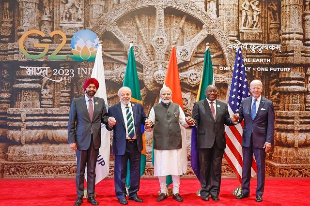 Chefes de Estado na Cúpula do G20 em Nova Dhéli, na Índia