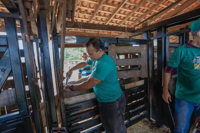 Secretário Fábio Abreu vacina gado em Nazária