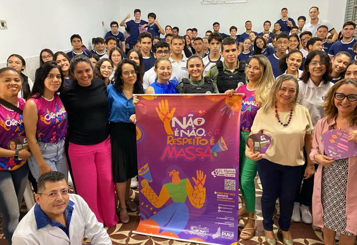 Secretaria das Mulheres promove roda de conversa sobre importunação sexual na Escola Intellectus, em Campo Maior